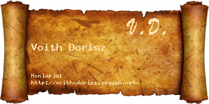 Voith Dorisz névjegykártya